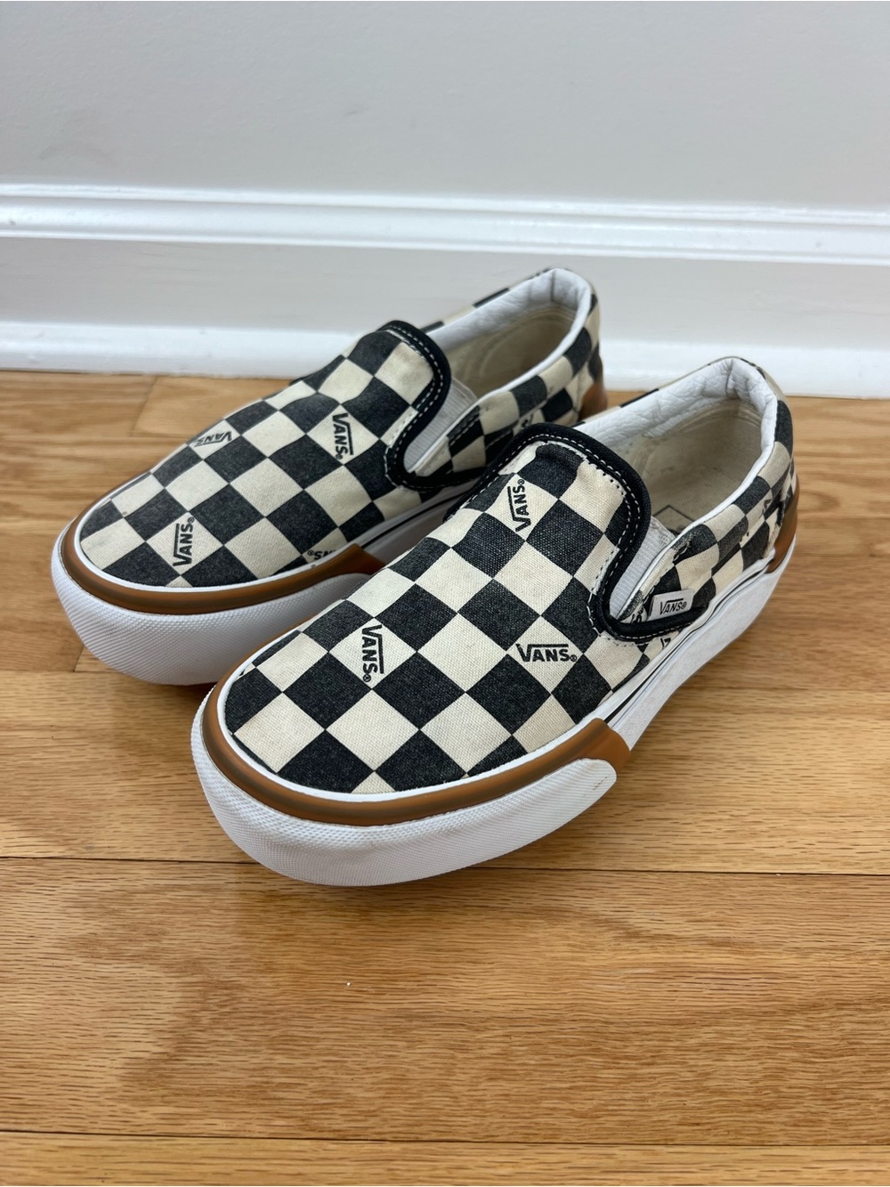 Vans Checkerboard Stacked Slip On Platform Sneakers Women's Size 5